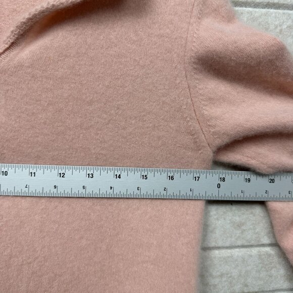 Orvis Cardigan Sweater 100% Cashmere M Pink Button-Up 3/4 Sleeves Soft & Cozy - Picture 8 of 12